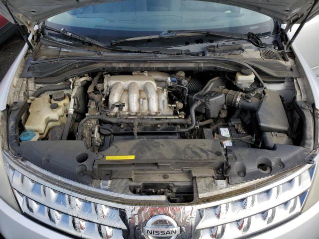 JN8AZ08T57W500255 - 2007 NISSAN MURANO SL SILVER photo 12