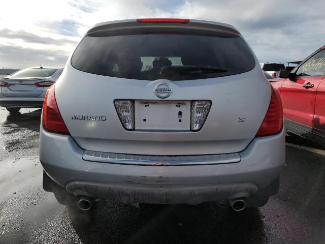 JN8AZ08T57W500255 - 2007 NISSAN MURANO SL SILVER photo 6