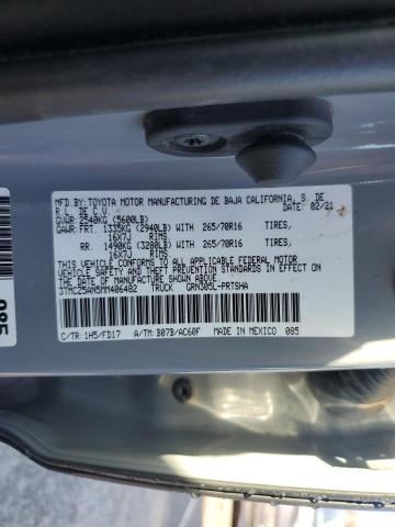 3TMCZ5AN5MM406482 - 2021 TOYOTA TACOMA DOUBLE CAB 银色 照片 13