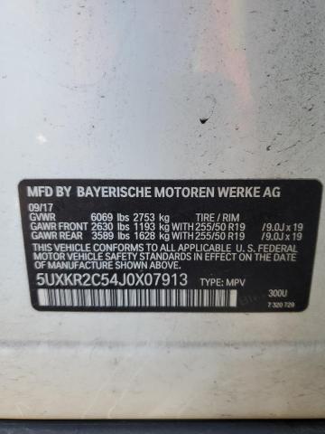5UXKR2C54J0X07913 - 2018 BMW X5 SDRIVE35I WHITE photo 12