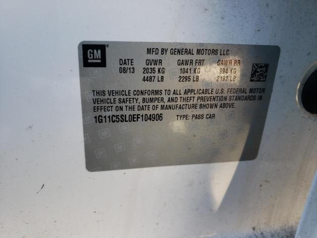 1G11C5SL0EF104906 - 2014 CHEVROLET MALIBU 1LT 白色 照片 13