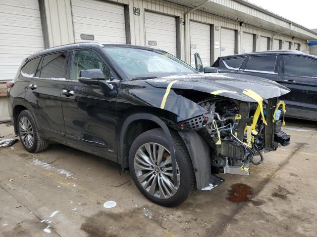 5TDEBRCH8NS084112 - 2022 TOYOTA HIGHLANDER HYBRID PLATINUM BLACK photo 4