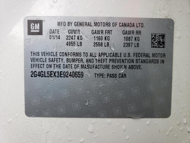 2G4GL5EX3E9240659 - 2014 BUICK REGAL 奶油色 照片 13