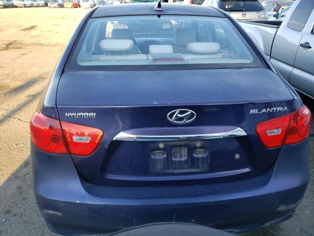 KMHDU4AD7AU060622 - 2010 HYUNDAI ELANTRA BLUE BLUE photo 6