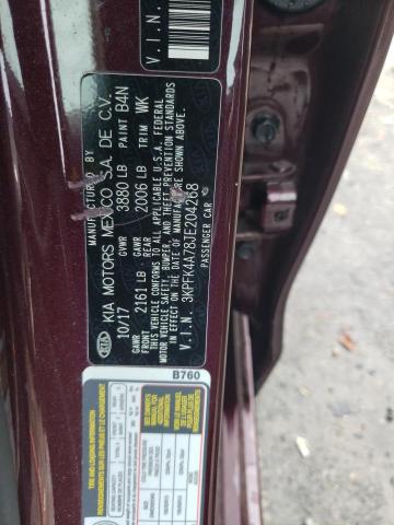 3KPFK4A78JE204268 - 2018 KIA FORTE LX BURGUNDY photo 13