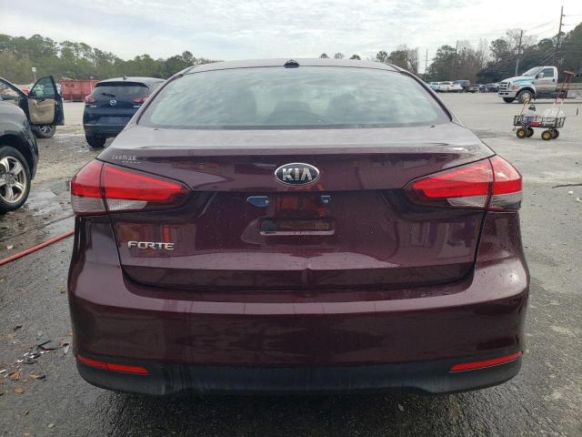 3KPFK4A78JE204268 - 2018 KIA FORTE LX BURGUNDY photo 6