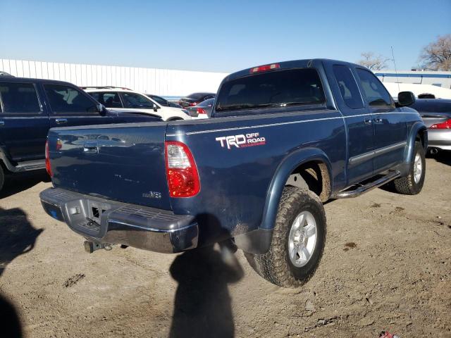 5TBRT34155S457063 - 2005 TOYOTA TUNDRA ACCESS CAB SR5 BLUE photo 3