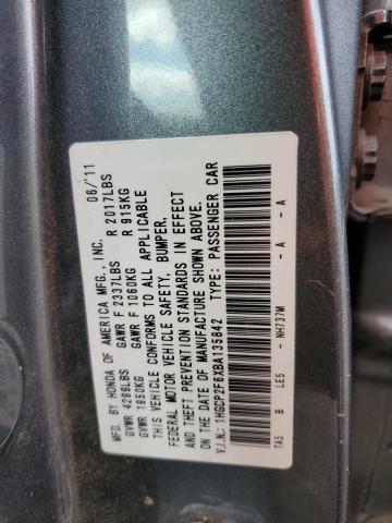 1HGCP2F6XBA135842 - 2011 HONDA ACCORD SE GRAY photo 13