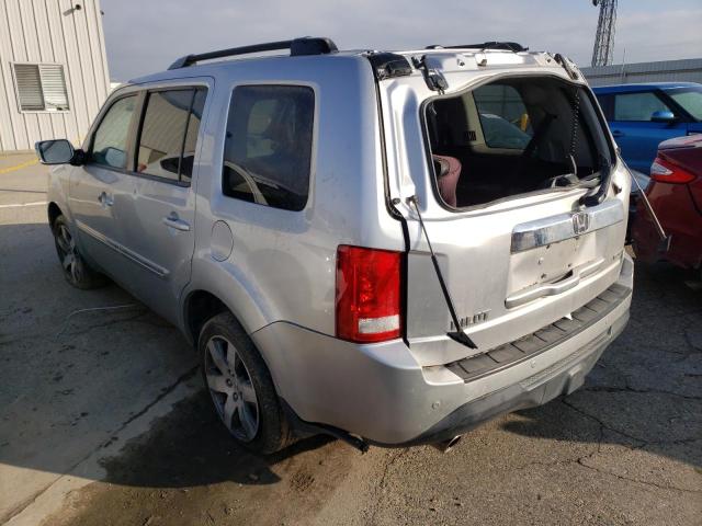 5FNYF3H94EB020539 - 2014 HONDA PILOT TOURING SILVER photo 2