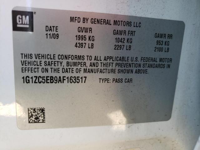 1G1ZC5EB9AF163517 - 2010 CHEVROLET MALIBU 1LT WHITE photo 12