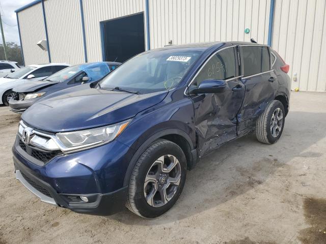 7FARW2H82JE098094 - 2018 HONDA CR-V EXL BLUE photo 1