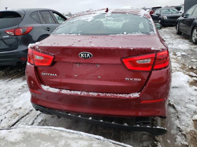 5XXGR4A73FG513502 - 2015 KIA OPTIMA SX RED photo 6