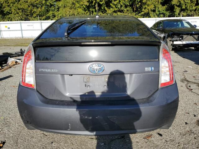 JTDKN3DUXD1632190 - 2013 TOYOTA PRIUS GRAY photo 6