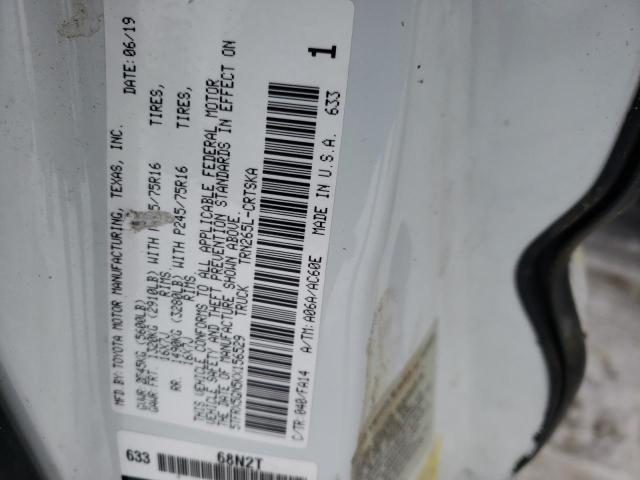 5TFRX5GN5KX156529 - 2019 TOYOTA TACOMA ACCESS CAB თეთრი ფოტო 13