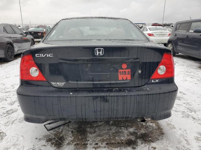 1HGEM22514L077299 - 2004 HONDA CIVIC LX BLACK photo 6