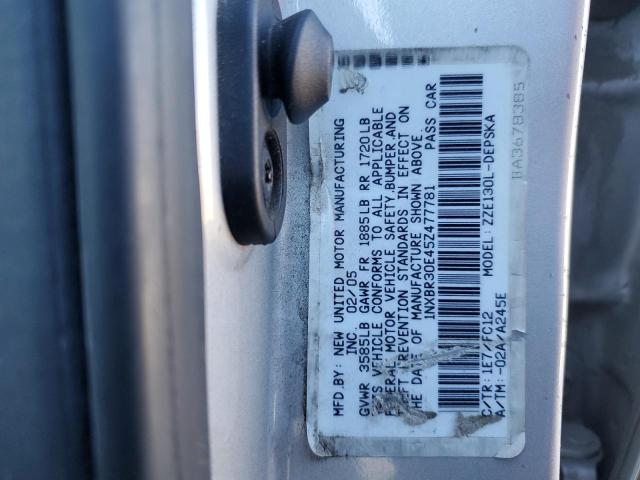 1NXBR30E45Z477781 - 2005 TOYOTA COROLLA CE SILVER photo 12