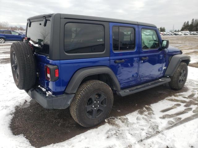 1C4HJXDG3KW629607 - 2019 JEEP WRANGLER U SPORT ლურჯი ფოტო 3