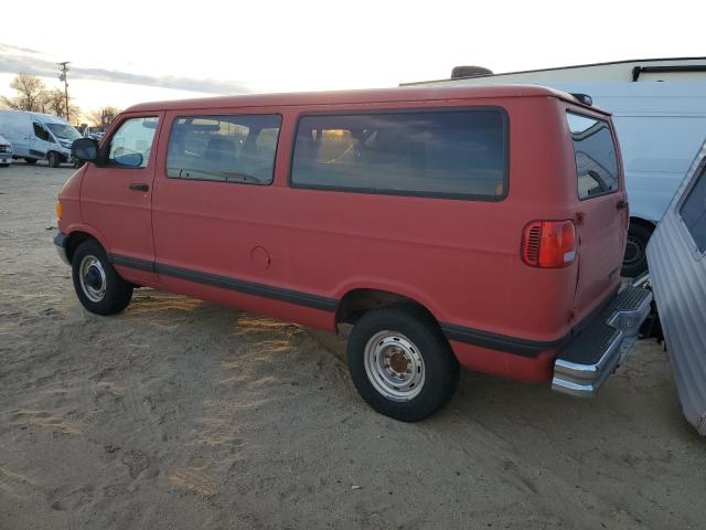 2B4JB25Y1WK108253 - 1998 DODGE RAM WAGON B2500 RED photo 2