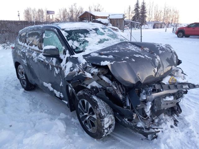 5TDGZRBH6LS014854 - 2020 TOYOTA HIGHLANDER XLE GRAY photo 4