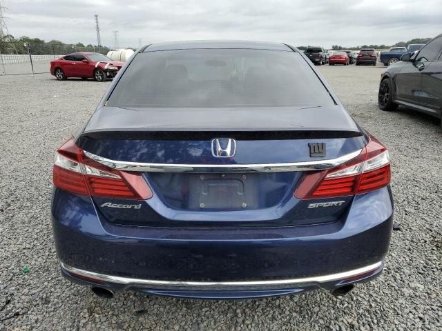 1HGCR2F52HA187718 - 2017 HONDA ACCORD SPORT BLUE photo 6