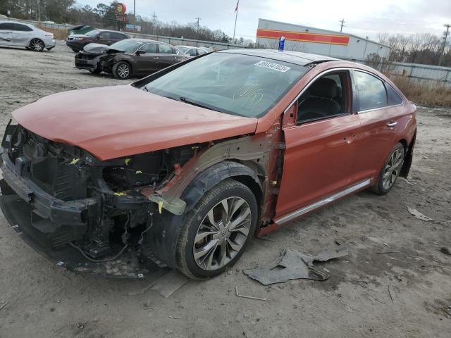 5NPE34AB6FH116867 - 2015 HYUNDAI SONATA SPORT ORANGE photo 1