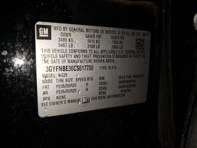 3GYFNBE36CS617730 - 2012 CADILLAC SRX PERFORMANCE COLLECTION Czarny zdjęcie 13