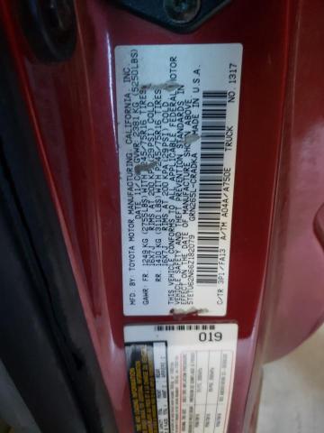 5TETU62N66Z182079 - 2006 TOYOTA TACOMA PRERUNNER ACCESS CAB RED photo 12