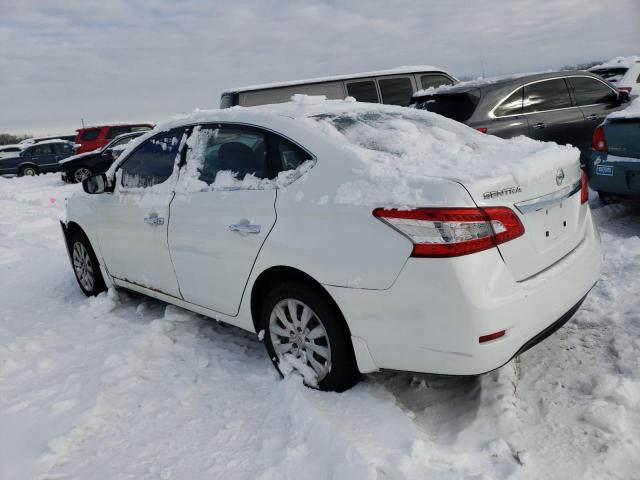 3N1AB7APXFY297928 - 2015 NISSAN SENTRA S WHITE photo 2