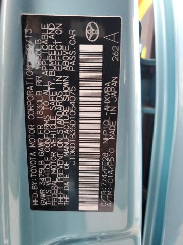 JTDKDTB35D1054075 - 2013 TOYOTA PRIUS C BLUE photo 12