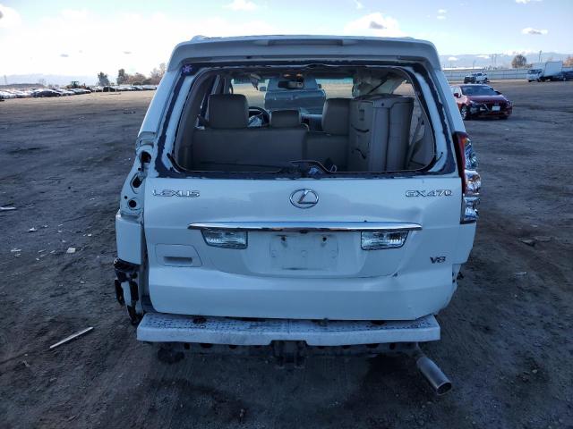 JTJBT20X860107277 - 2006 LEXUS GX 470 WHITE photo 6