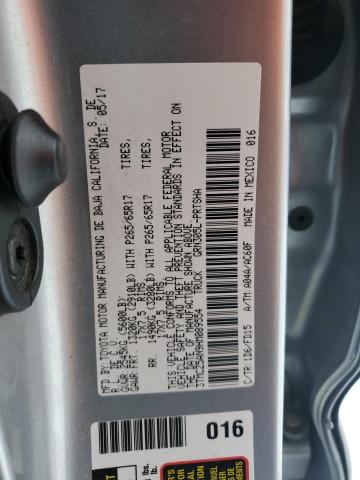 3TMCZ5AN9HM089554 - 2017 TOYOTA TACOMA DOUBLE CAB Күміс фото 12