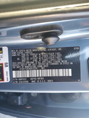 4T3ZE11A59U012370 - 2009 TOYOTA VENZA TEAL photo 13