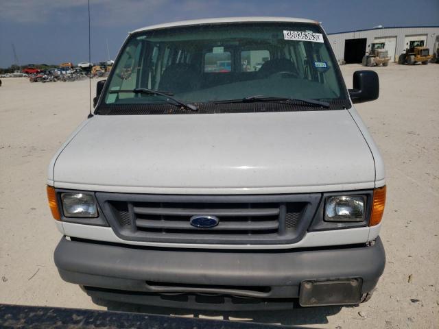 1FMNE11W87DA11956 - 2007 FORD ECONOLINE E150 WAGON WHITE photo 5