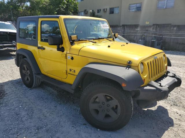 1J4FA24108L653616 - 2008 JEEP WRANGLER X YELLOW photo 4