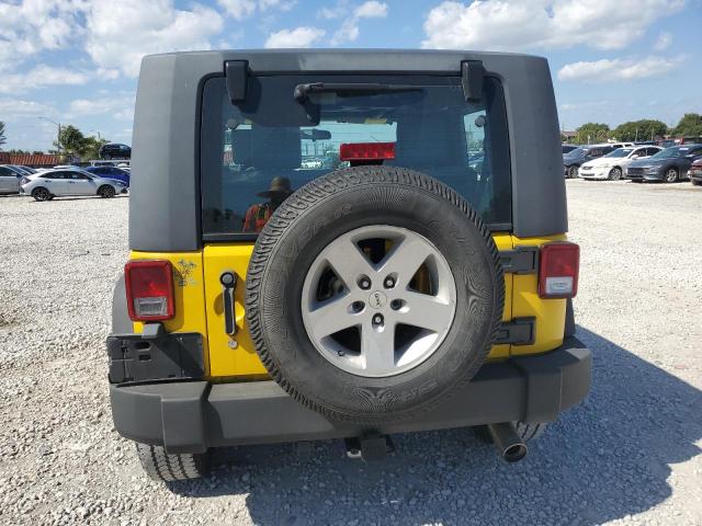 1J4FA24108L653616 - 2008 JEEP WRANGLER X YELLOW photo 6