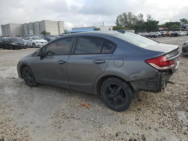 19XFB2F50DE026257 - 2013 HONDA CIVIC LX GRAY photo 2