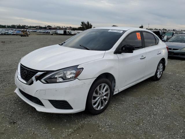 3N1AB7APXKY331442 - 2019 NISSAN SENTRA S WHITE photo 1