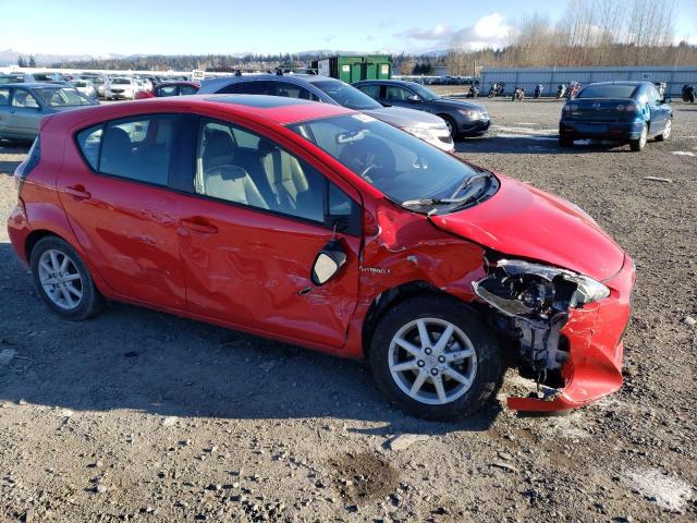 JTDKDTB36F1090926 - 2015 TOYOTA PRIUS C RED photo 4