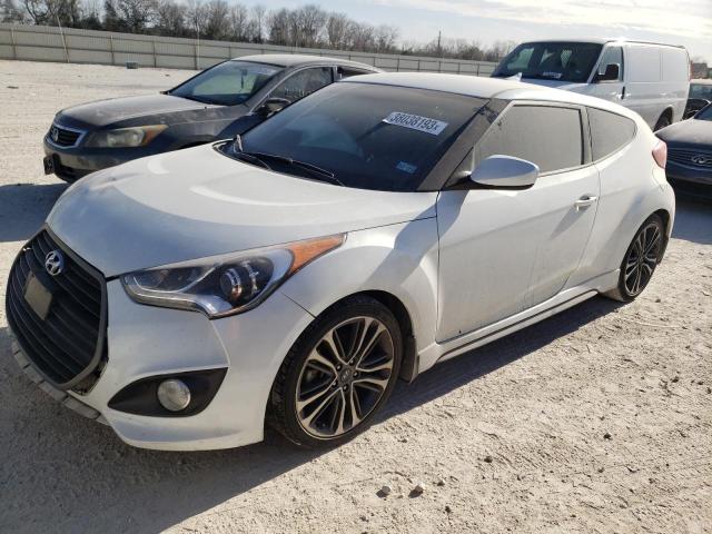 KMHTC6AE1GU300825 - 2016 HYUNDAI VELOSTER TURBO WHITE photo 1