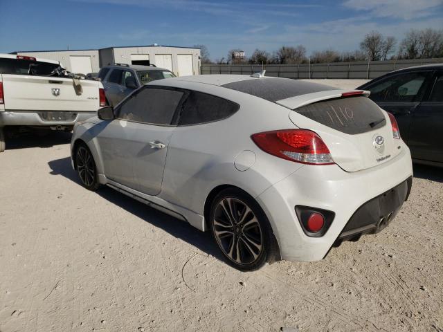 KMHTC6AE1GU300825 - 2016 HYUNDAI VELOSTER TURBO WHITE photo 2