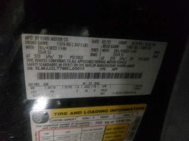 5LMJJ2LT7MEL05015 - 2021 LINCOLN NAVIGATOR 黑色 照片 13