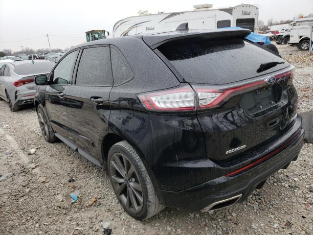 2FMPK4AP7JBB86241 - 2018 FORD EDGE SPORT BLACK photo 2