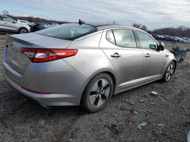 KNAGM4ADXD5049739 - 2013 KIA OPTIMA HYBRID SILVER photo 3