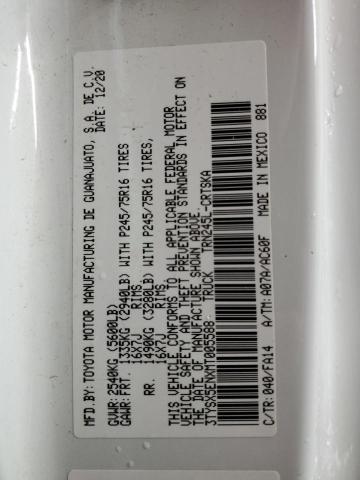 3TYSX5ENXMT005588 - 2021 TOYOTA TACOMA ACCESS CAB თეთრი ფოტო 12