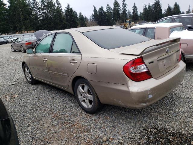 4T1BF30K82U019655 - 2002 TOYOTA CAMRY LE GOLD photo 2