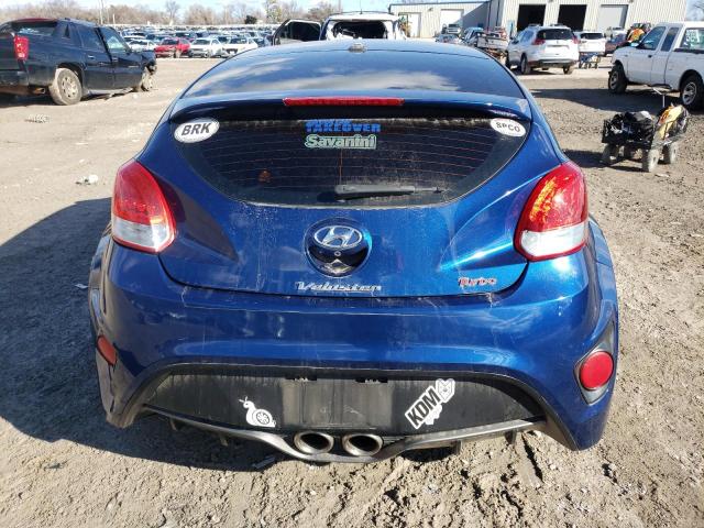 KMHTC6AE9GU249543 - 2016 HYUNDAI VELOSTER TURBO BLUE photo 6