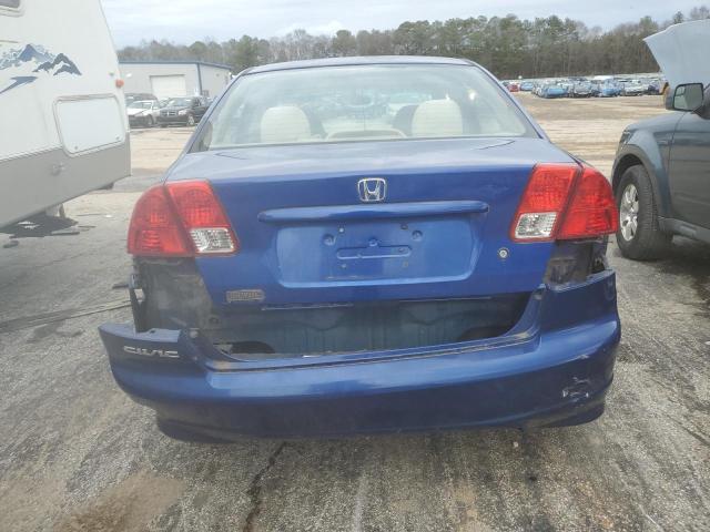 1HGES16385L005834 - 2005 HONDA CIVIC DX VP Mavi foto 6
