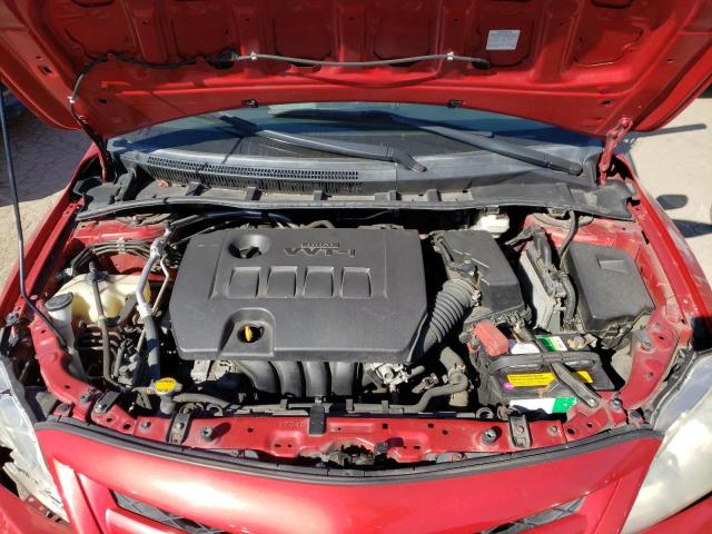 5YFBU4EE8CP017938 - 2012 TOYOTA COROLLA BASE RED photo 11