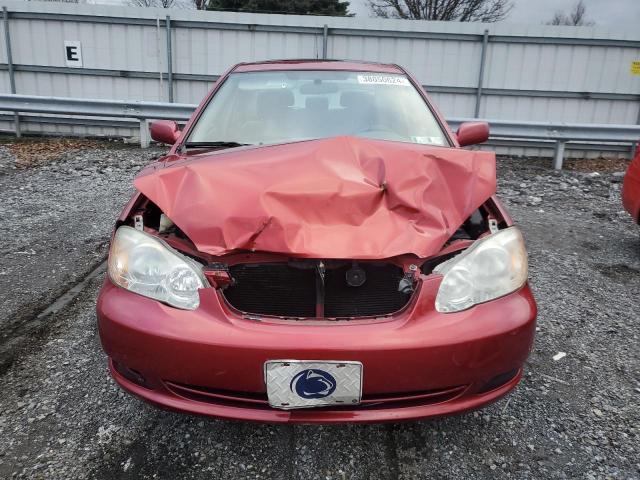 2T1BR30E35C368259 - 2005 TOYOTA COROLLA CE RED photo 5