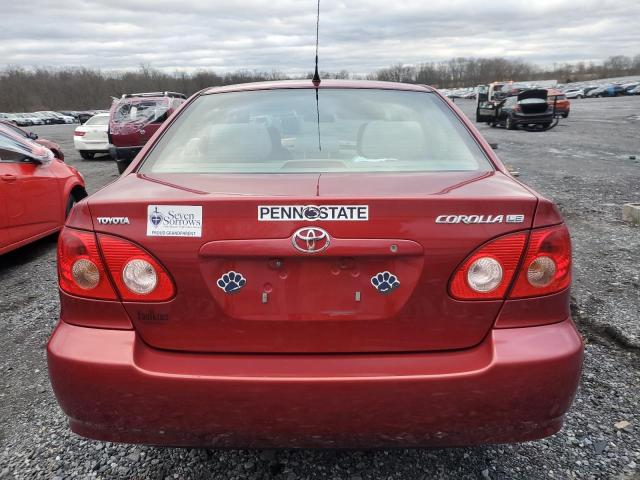 2T1BR30E35C368259 - 2005 TOYOTA COROLLA CE RED photo 6